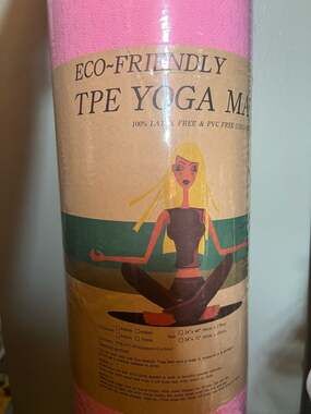 Eco-Friendly TPE Yoga Mat, Pink, Non-Slip, 100% Latex & PVC Free